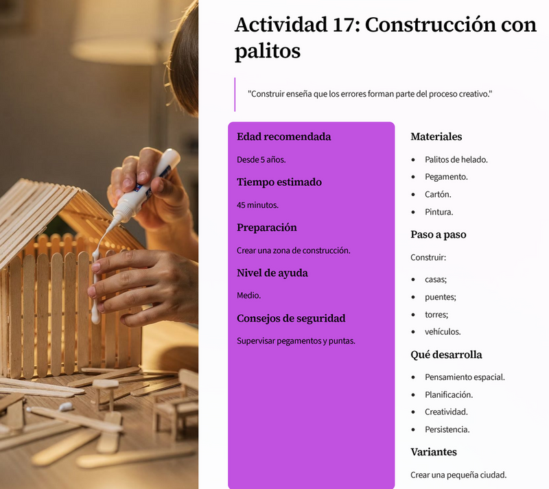Construcción con palitos