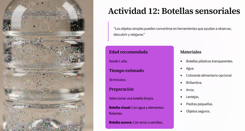 Botellas sensoriales